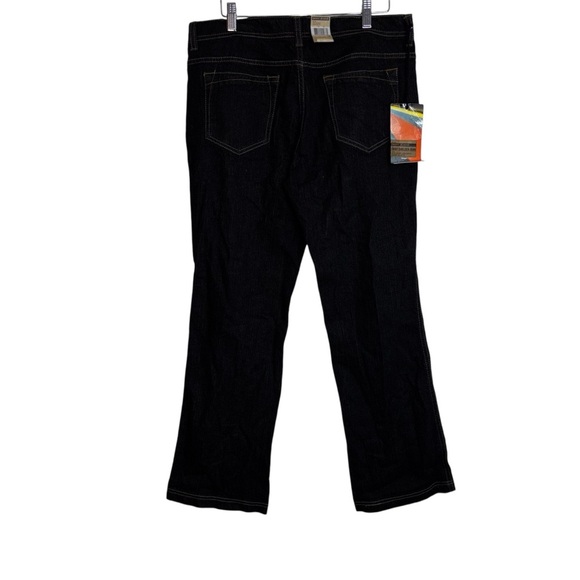 DKNY Petite 10R Women's Black Jeans Chelsea Low Rise Straight Leg Long Slim Fit - Picture 2 of 12